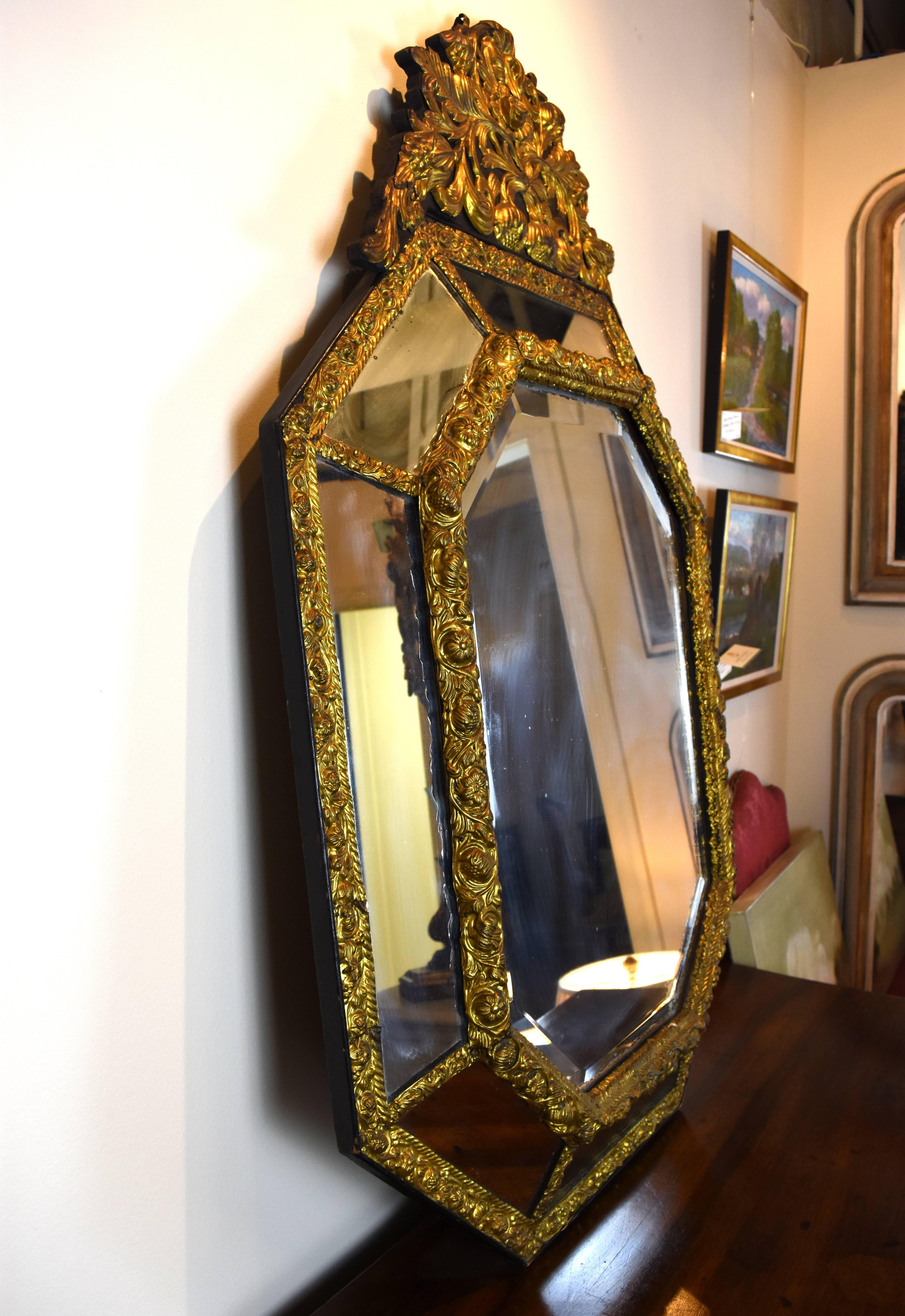 19th Century Repousse Louis XIV Style Mirror 1