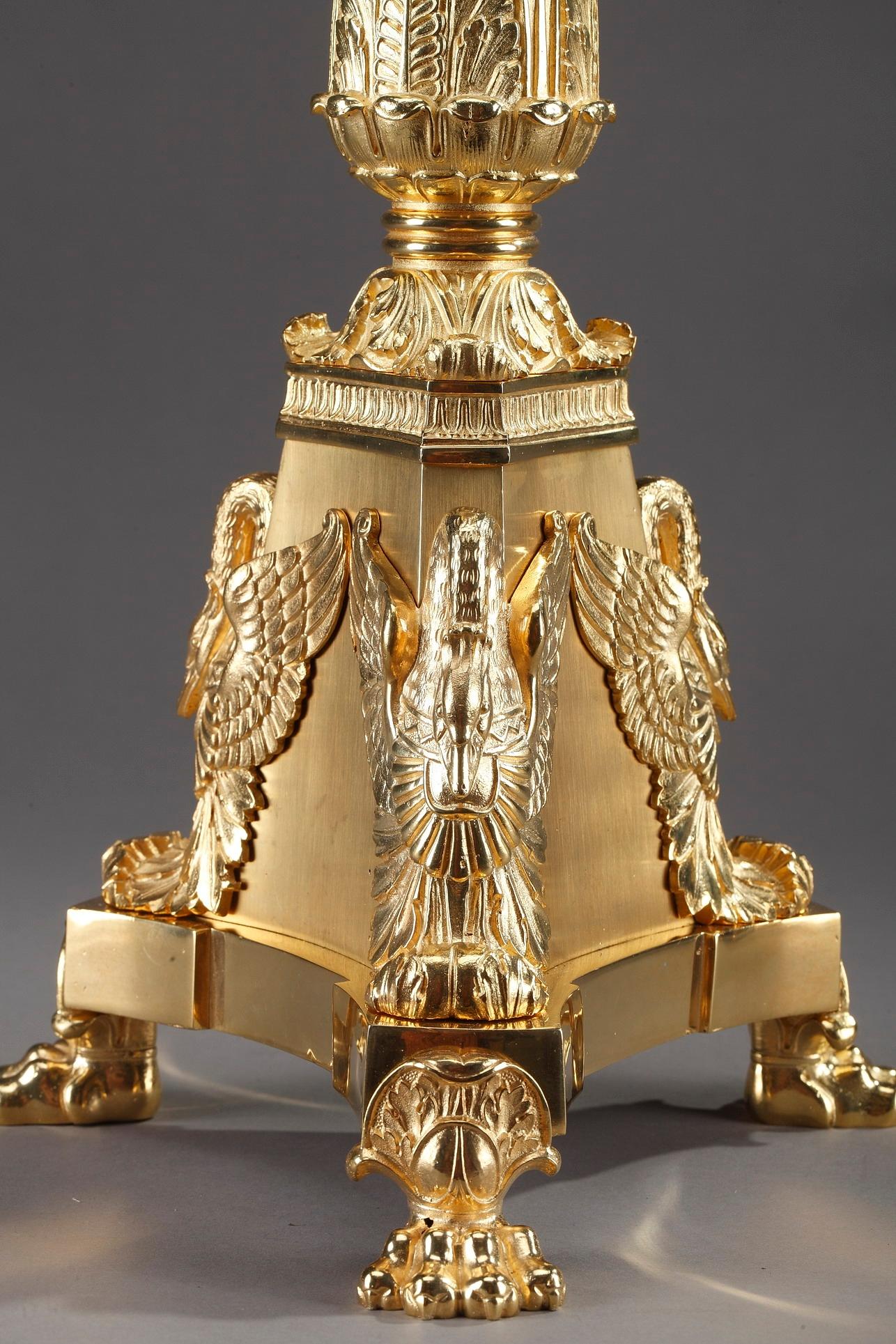 19th Century Restauration Large Ormolu Candelabra 3