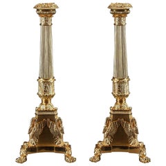 19th Century Restauration Large Ormolu Candelabra