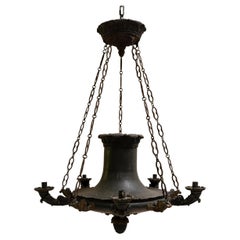 Used 19th Century Restauration Period Iron and Bronze Chandelier