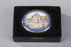 19th Century Restauration Snuff Box with Micromosaic