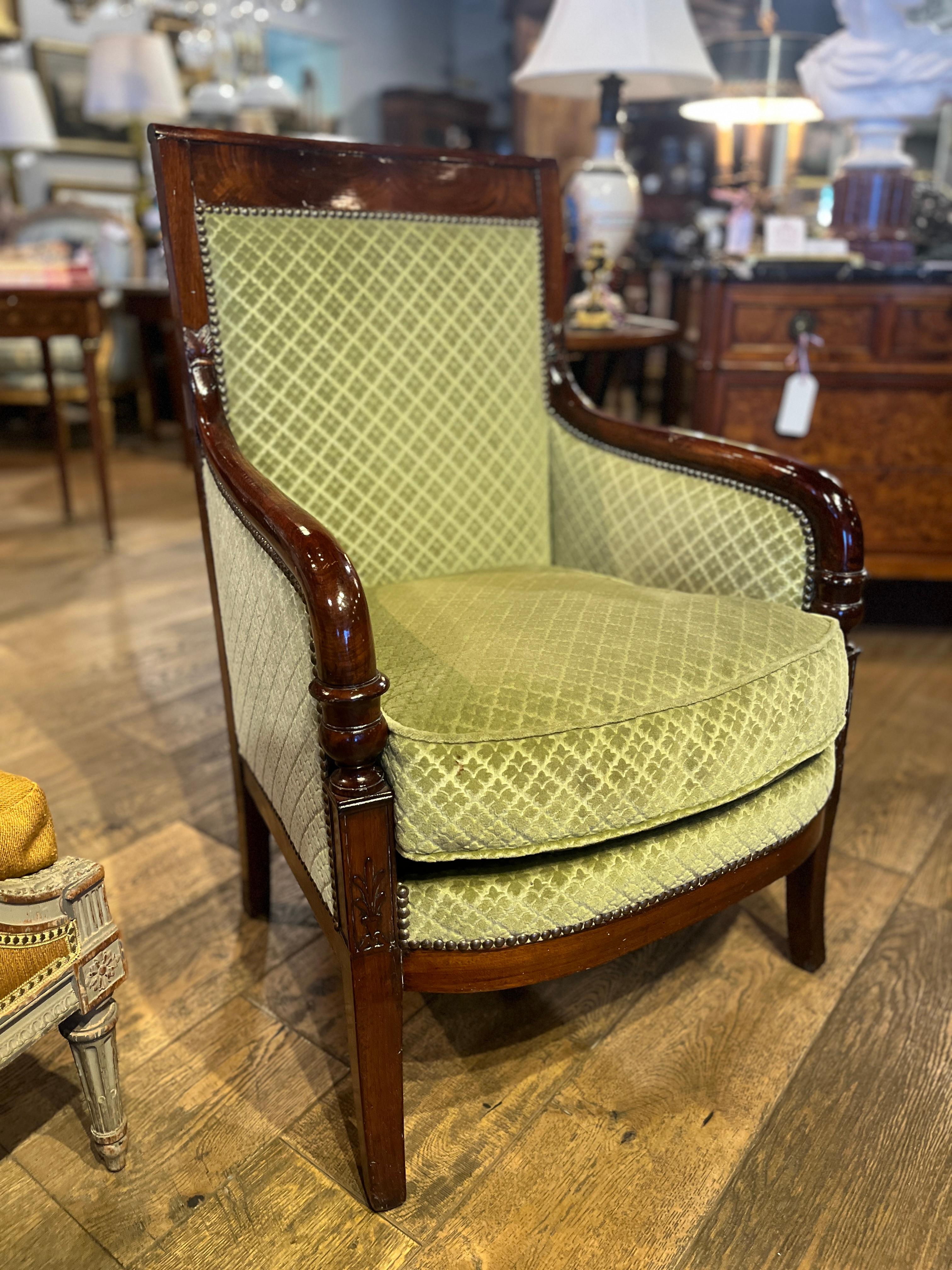 Restauración Siglo XIX Bergere Caoba Europeo en venta