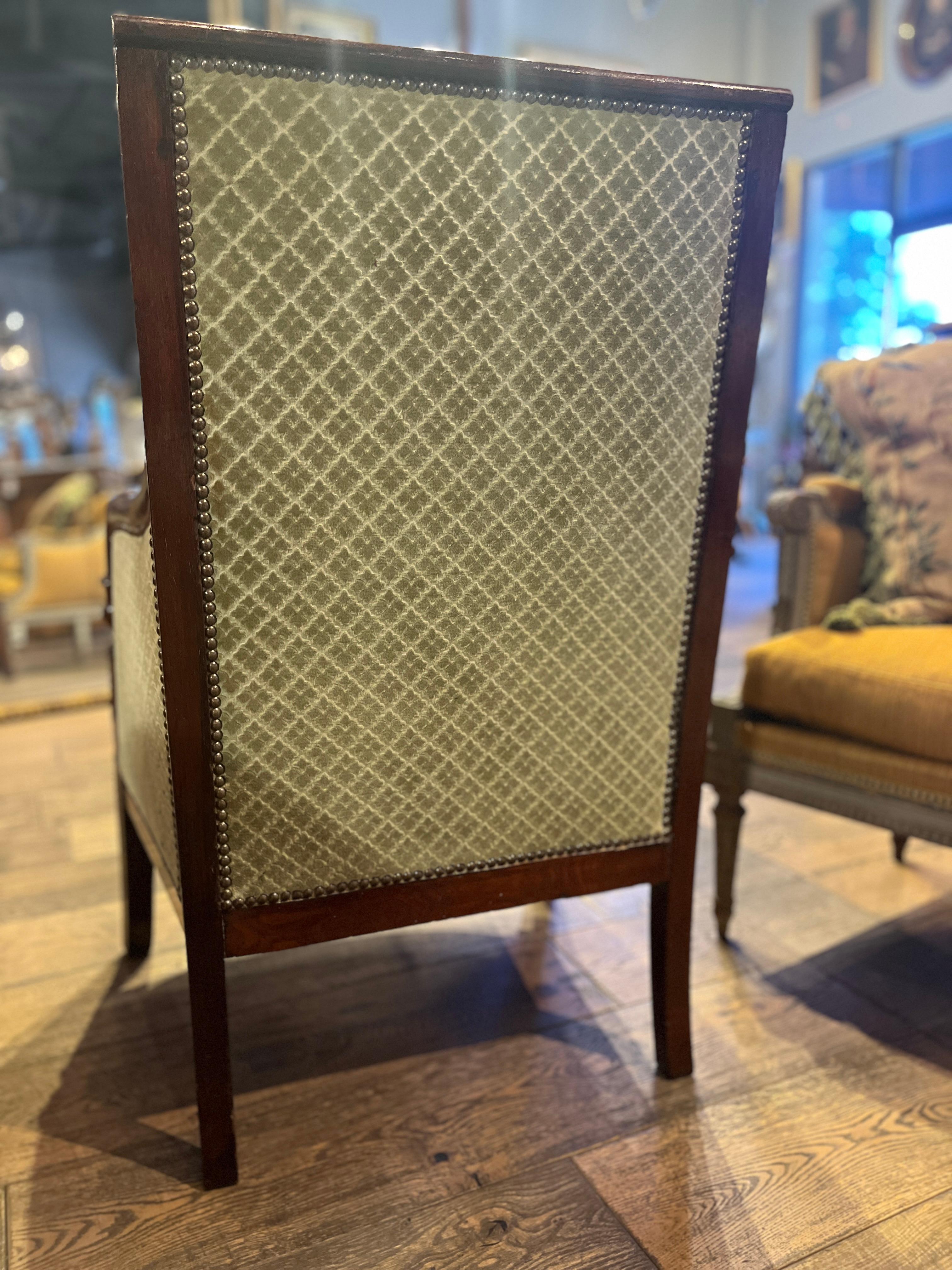 Restauración Siglo XIX Bergere Caoba en venta 3