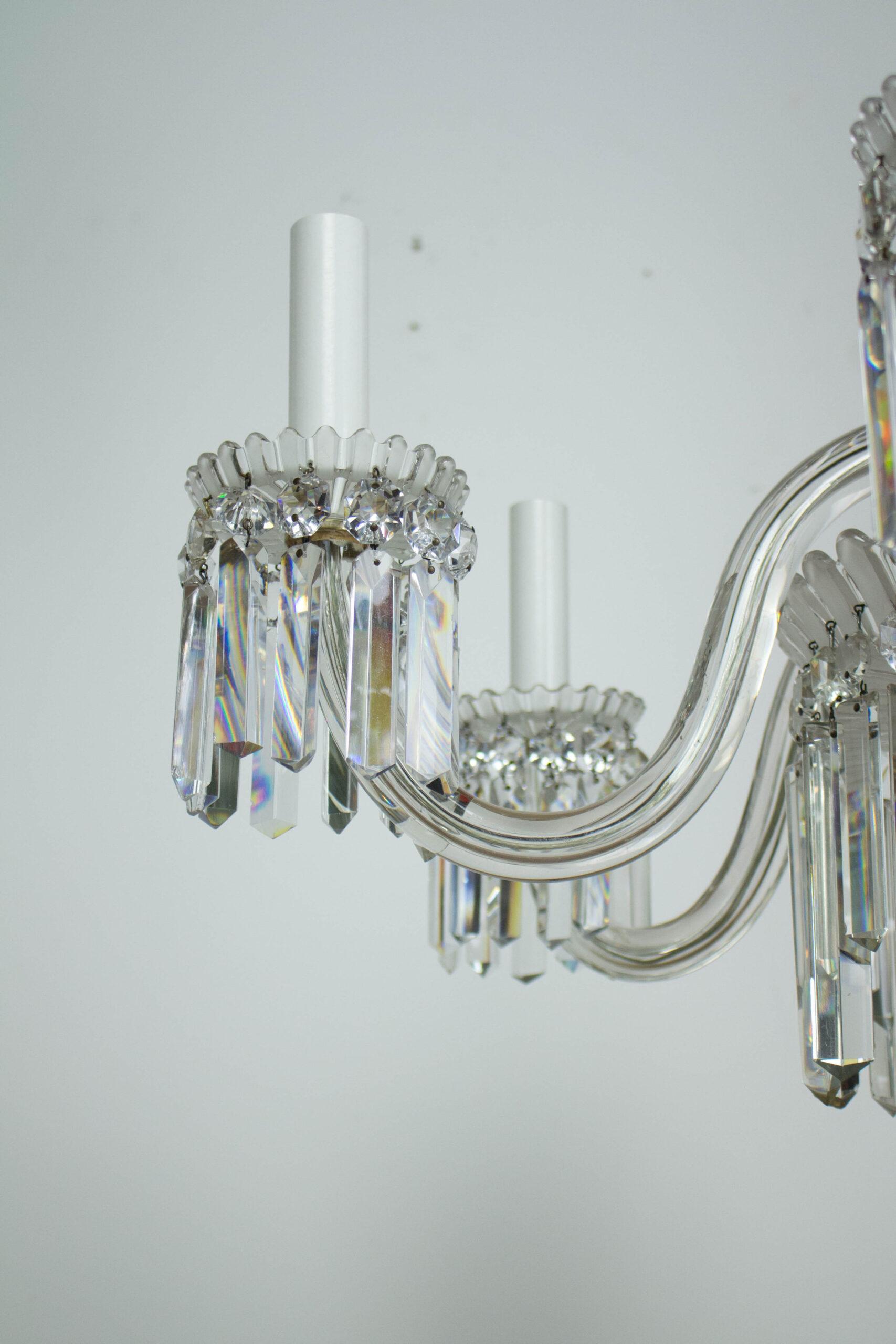 19th Century Restored Crystal Baccarat Chandelier For Sale 9