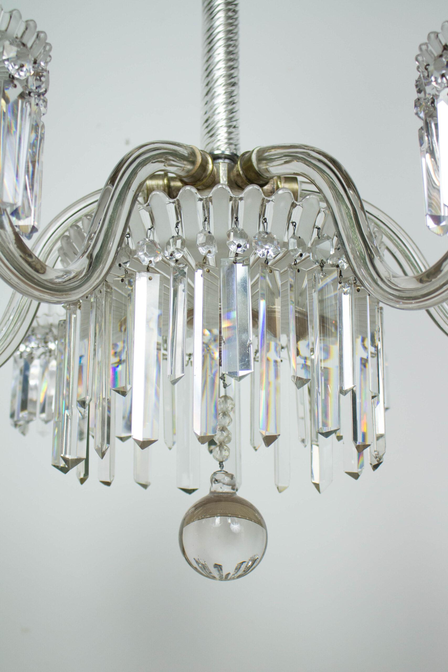 Restaurierter Baccarat-Kronleuchter aus Kristall des 19. im Angebot 9