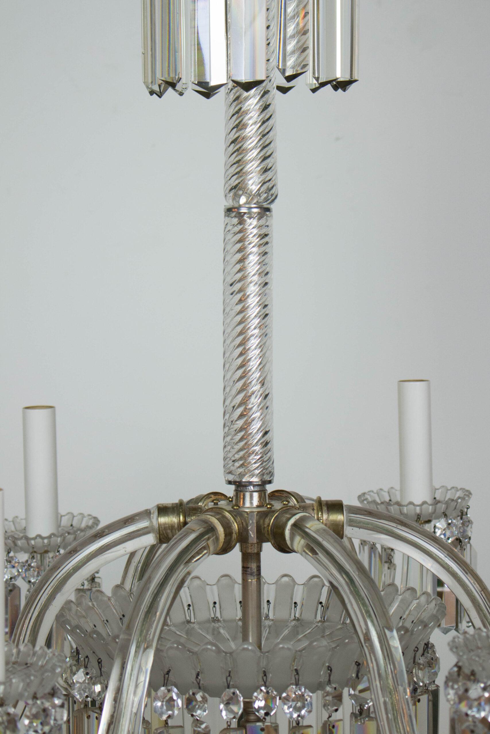 Lustre de Baccarat en cristal restauré du XIXe siècle en vente 12