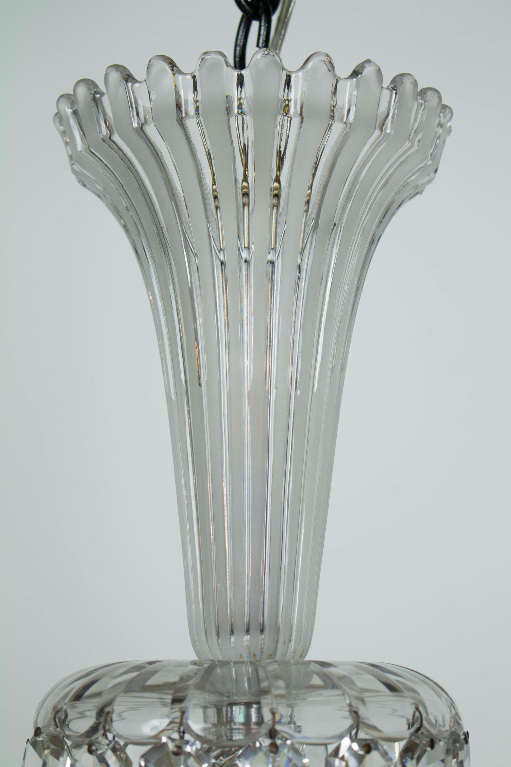 19th Century Restored Crystal Baccarat Chandelier In Good Condition For Sale In Canton, MA