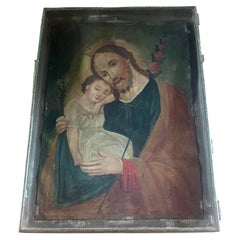 19th Century Retablo in Handmade Box
