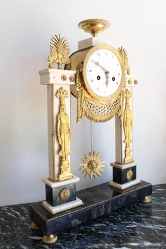 19th Century Return of Egypt Portico Clock