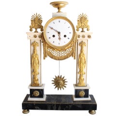 Antique 19th Century Return of Egypt Portico Clock