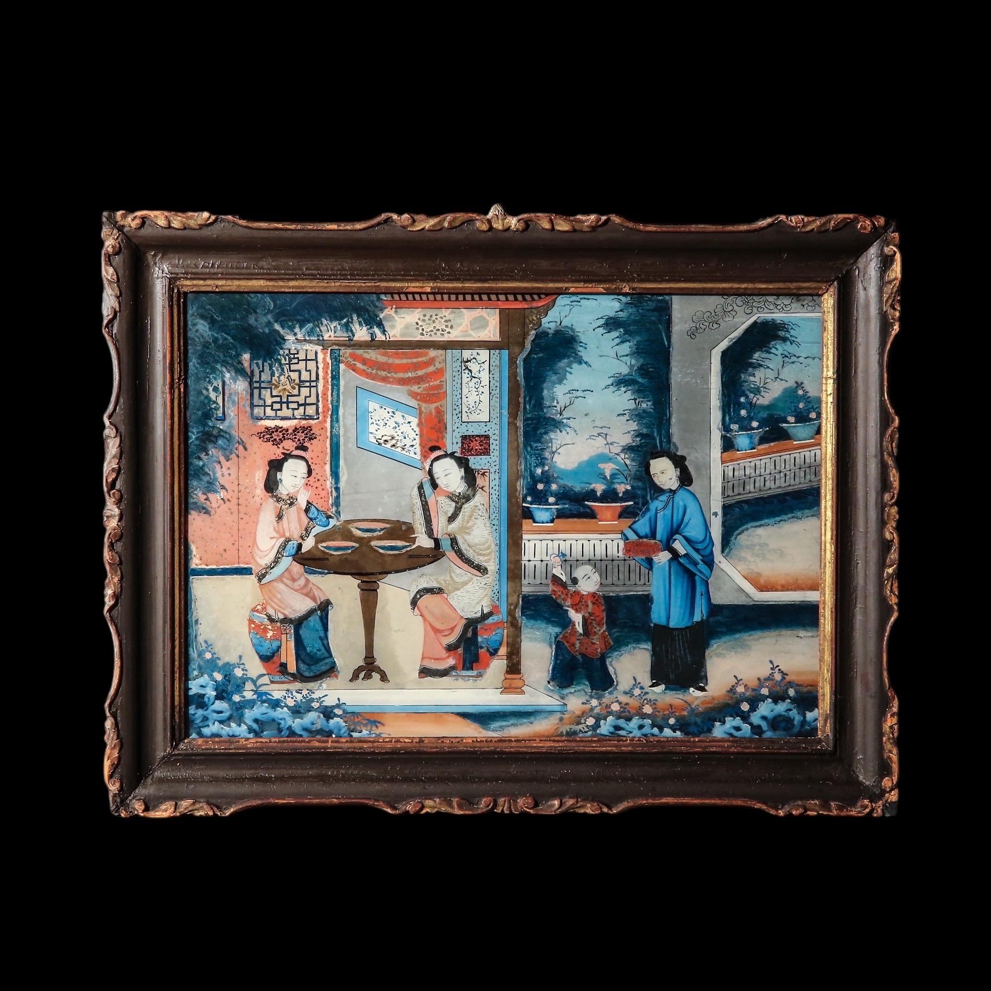 19th Century Reverse Glass Painting For Sale 2