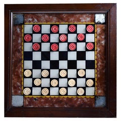 19th Century Reverse Painted Game Board