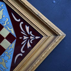 19th Century Reverse Painted Glass Game Board