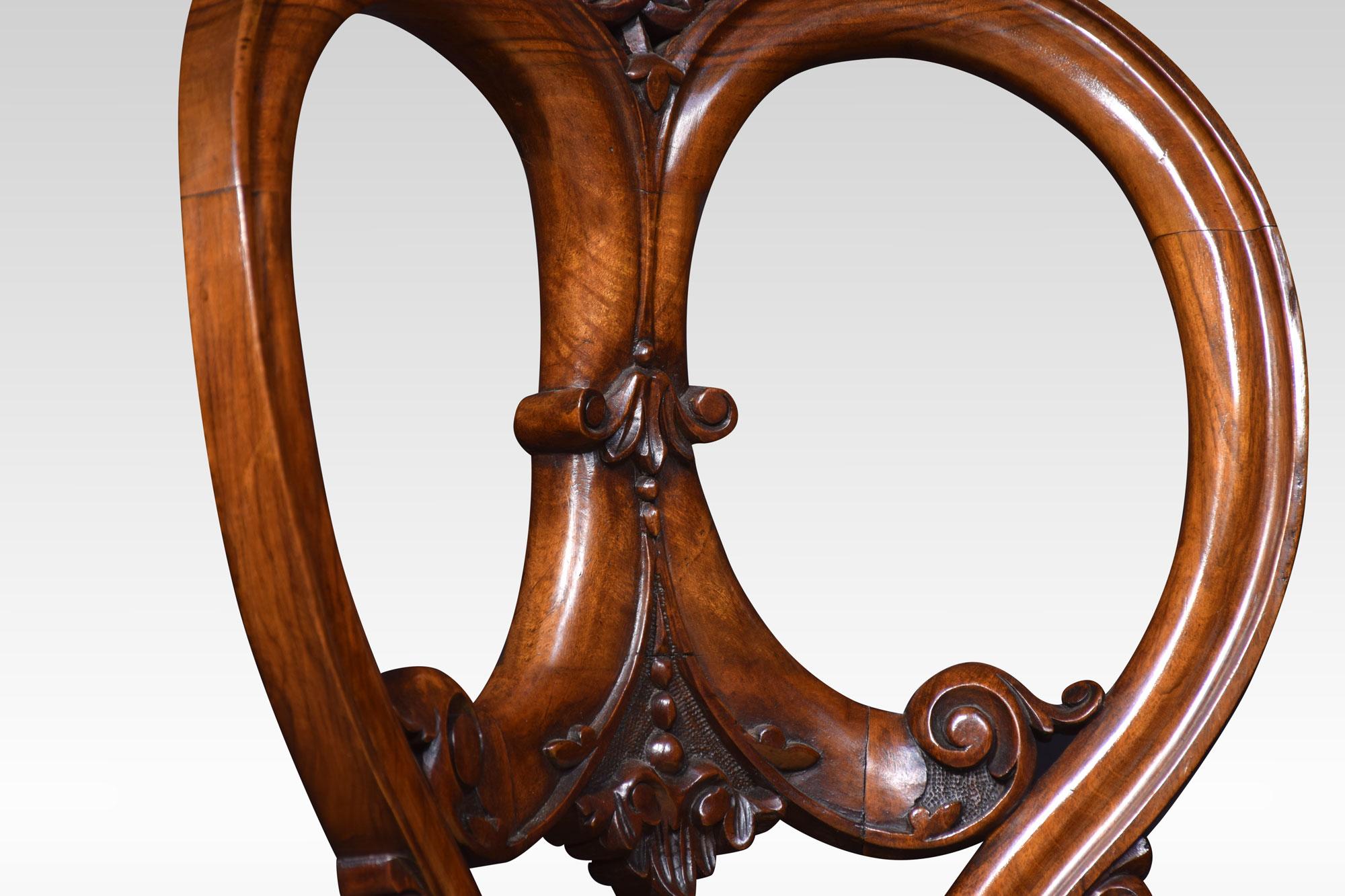 19th Century Revolving Walnut Dressing Chair 4