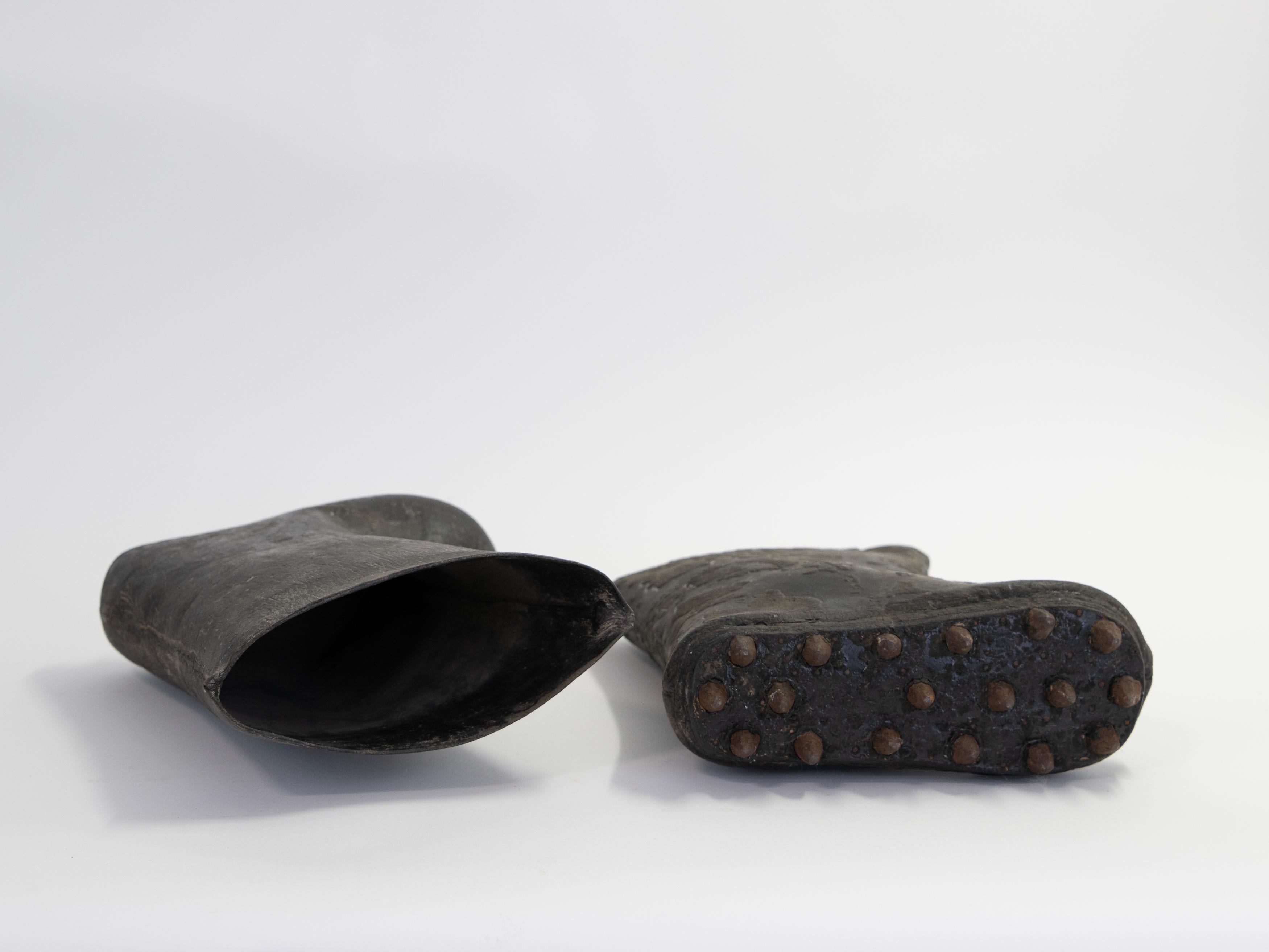 19th Century Rice Paddy Harvest Boots from Thailand For Sale 3