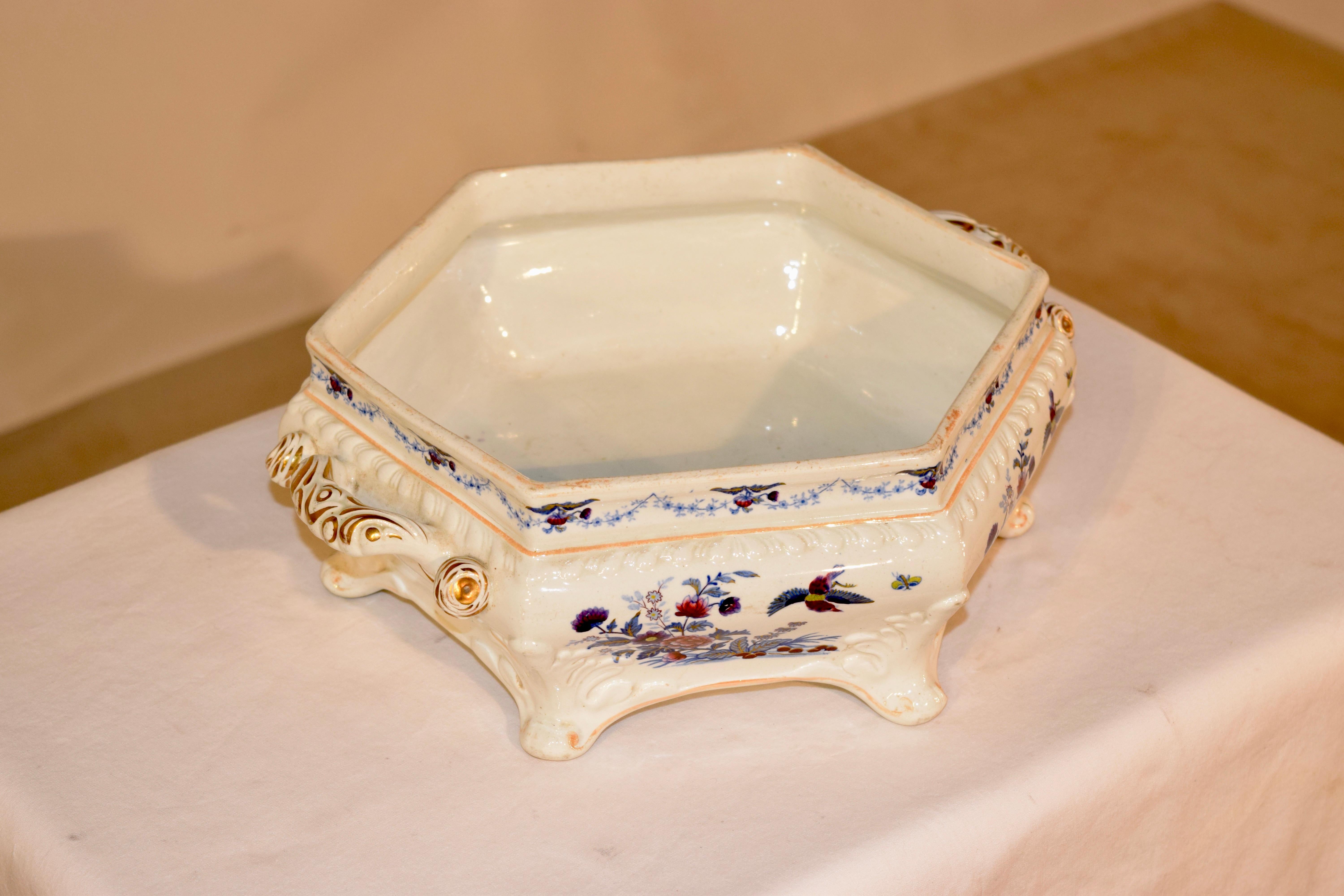 Glazed 19th Century Ridgeway Bowl For Sale