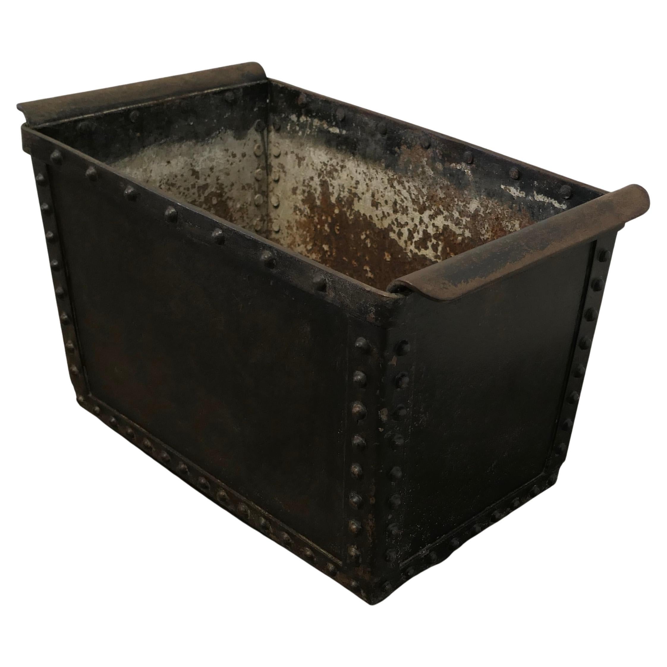 19th Century Riveted Quencher, Log Box, Planter For Sale