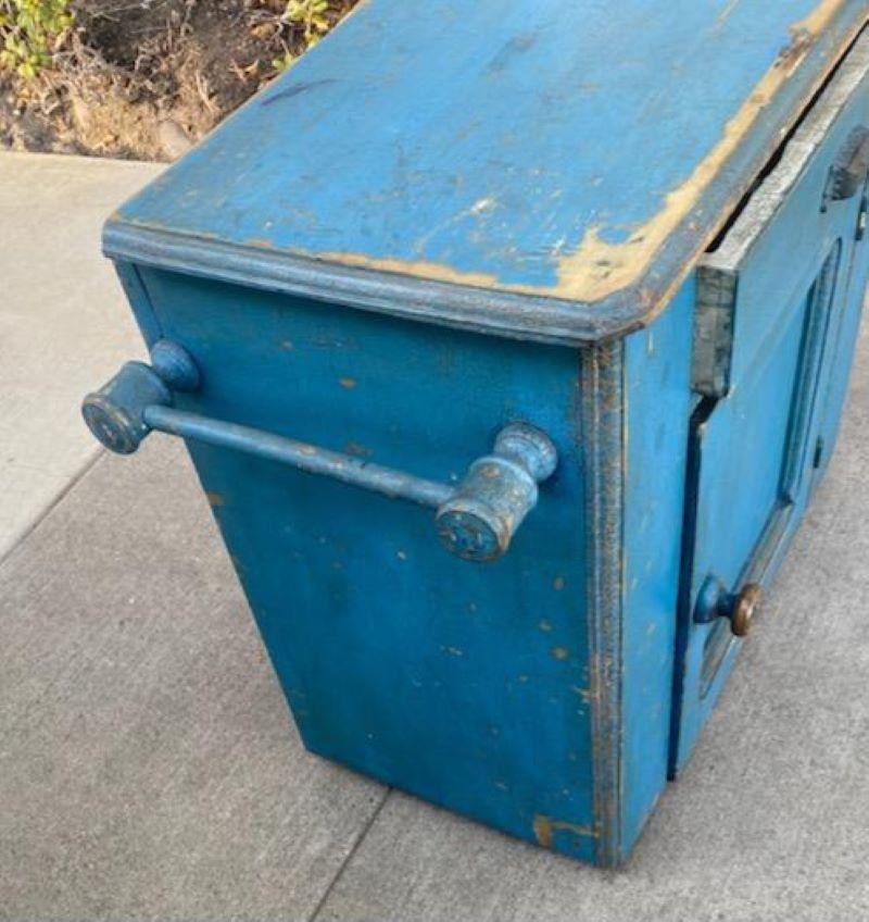 19th Century Robin Egg Blue Wash Stand For Sale 5