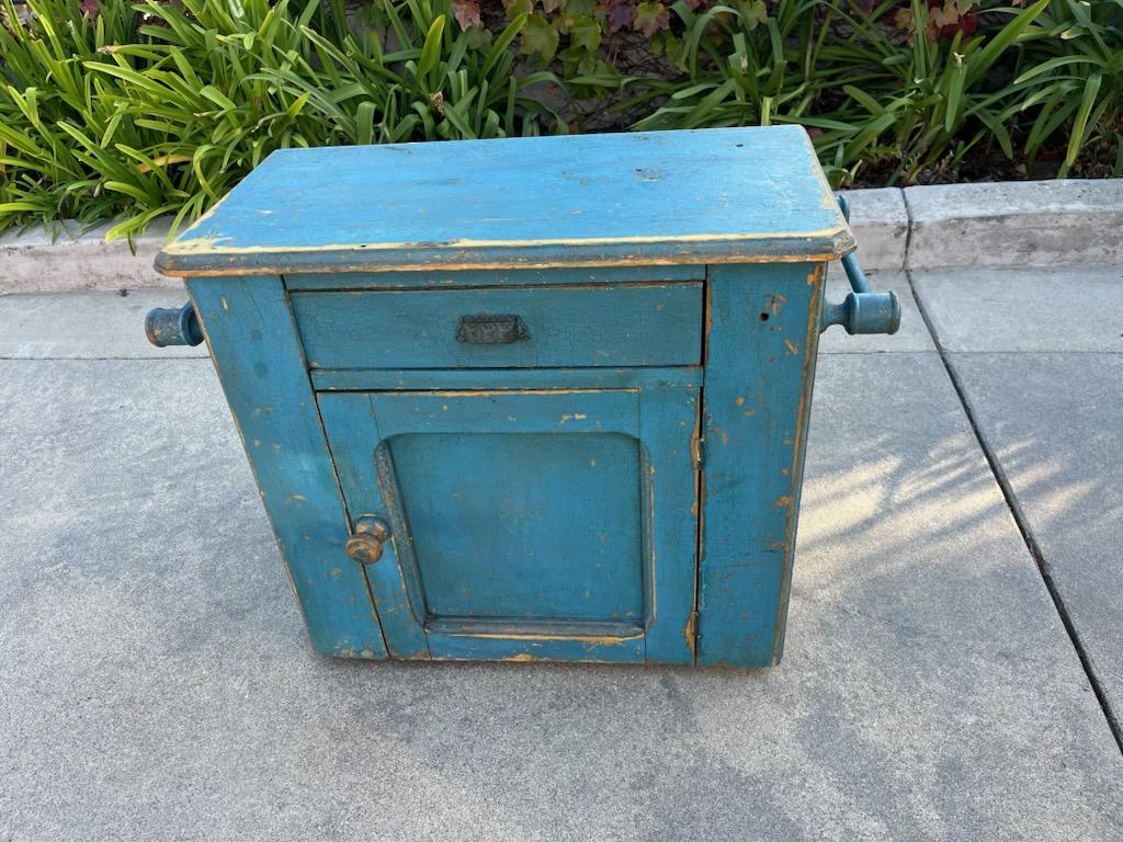 American 19th Century Robin Egg Blue Wash Stand For Sale