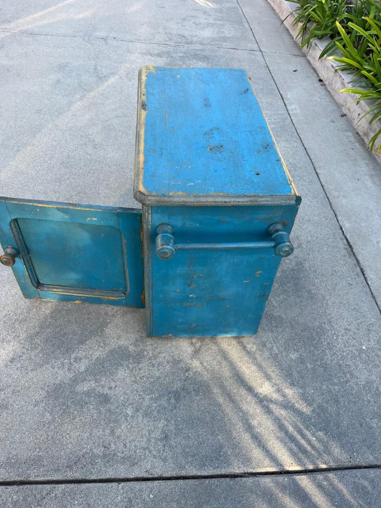 19th Century Robin Egg Blue Wash Stand For Sale 1