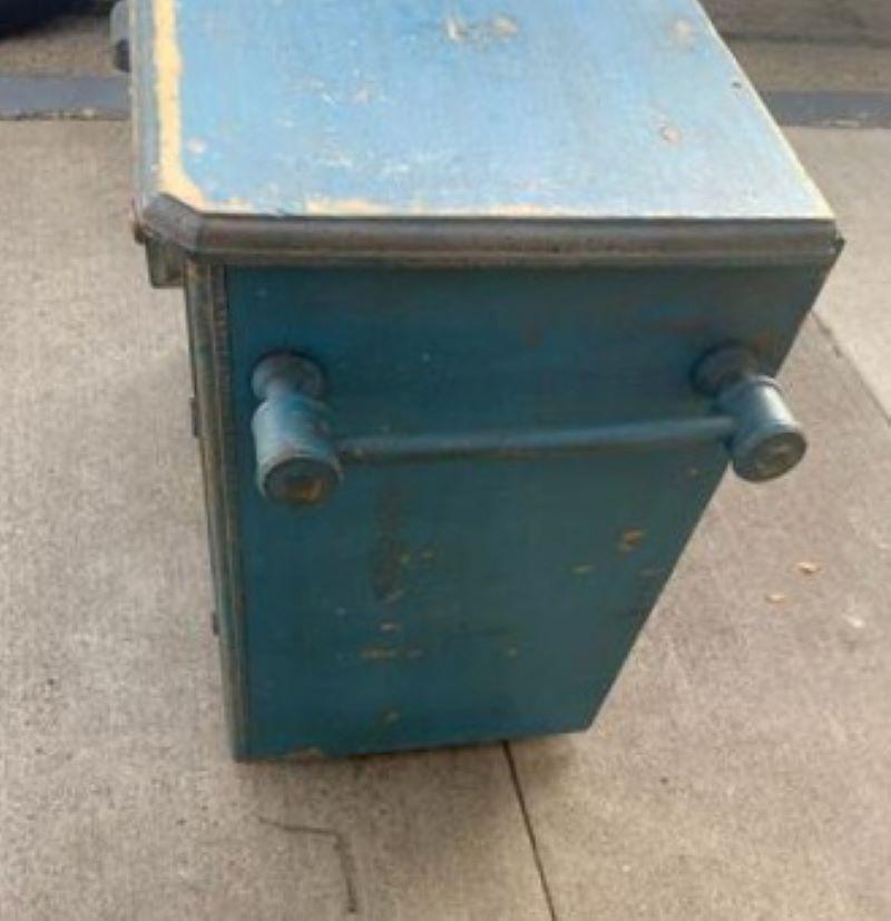 19th Century Robin Egg Blue Wash Stand For Sale 3