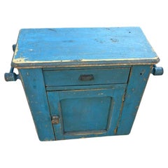 19th Century Robin Egg Blue Wash Stand