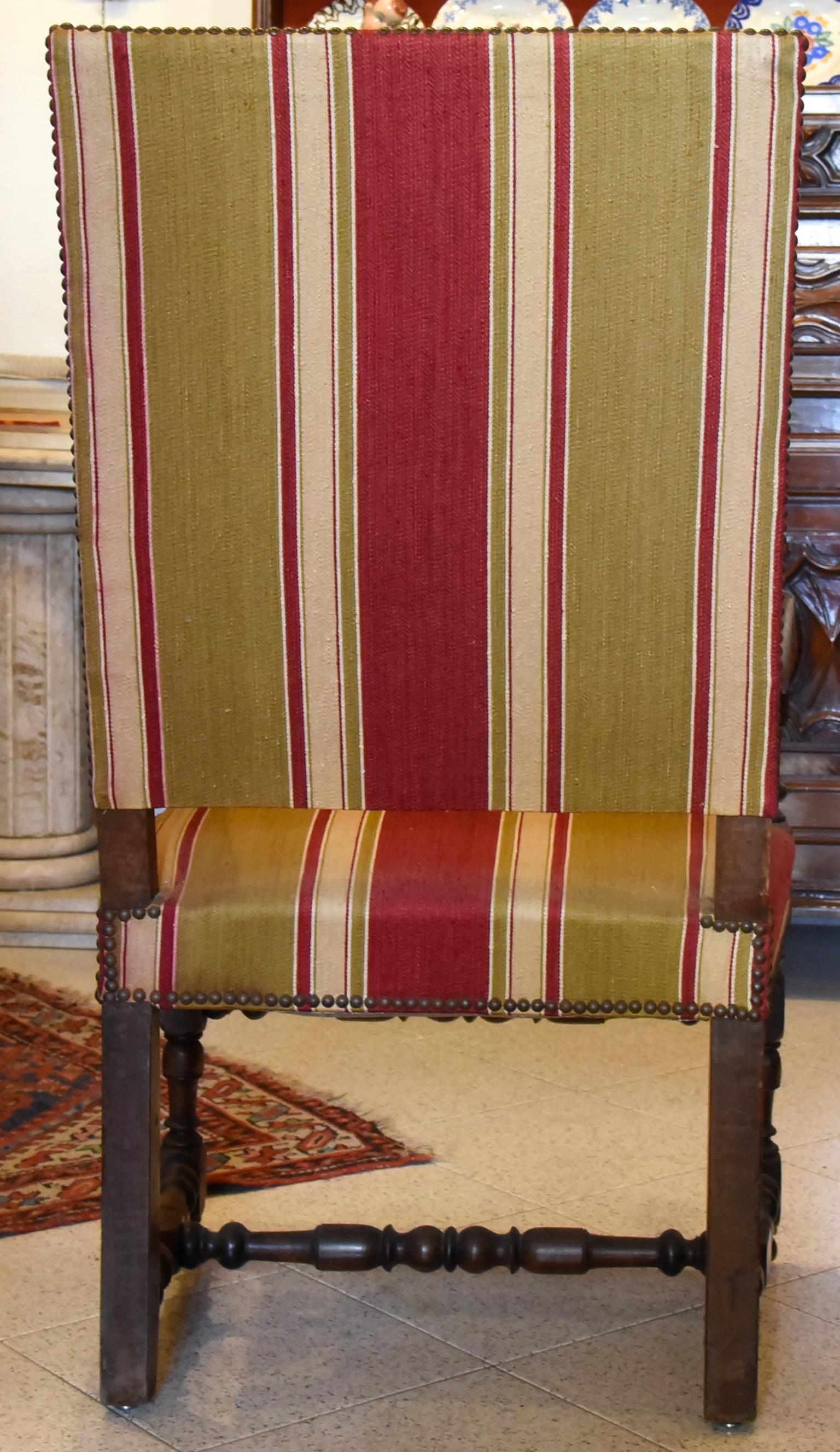 19th Century Rocchetto Armchair Dark Walnut Northern Italy, 1800s In Good Condition For Sale In Torino, Torino
