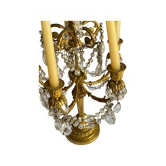 19th Century Rock Crystal and Dore Bronze Girondals