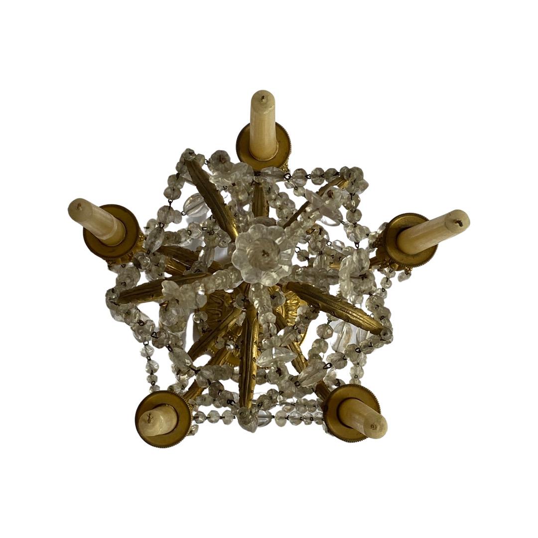 Girondals aus Bergkristall und vergoldeter Bronze aus dem 19. Jahrhundert (Neoklassisch) im Angebot