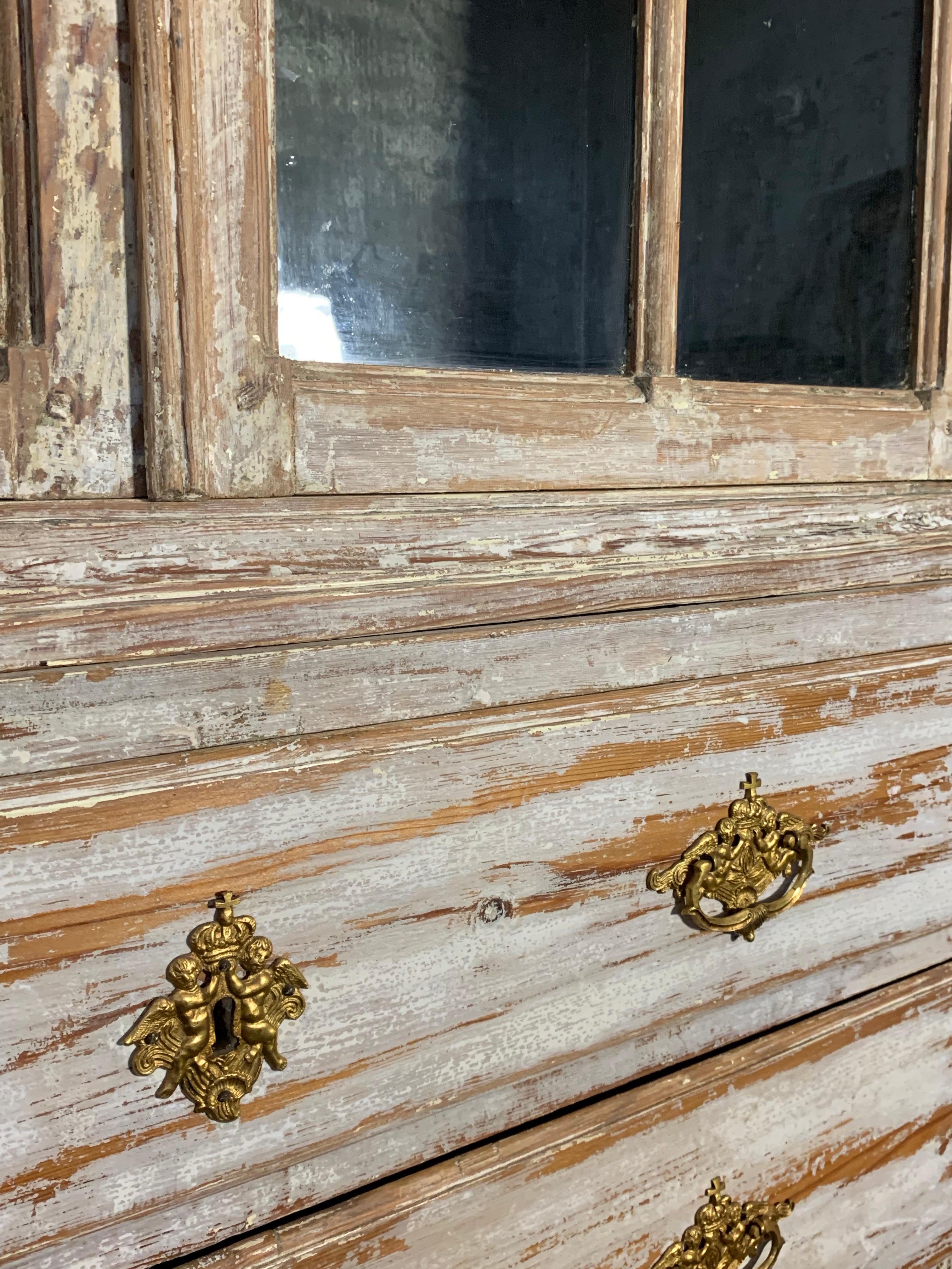 Swedish 19th Century Rococo Cabinet For Sale