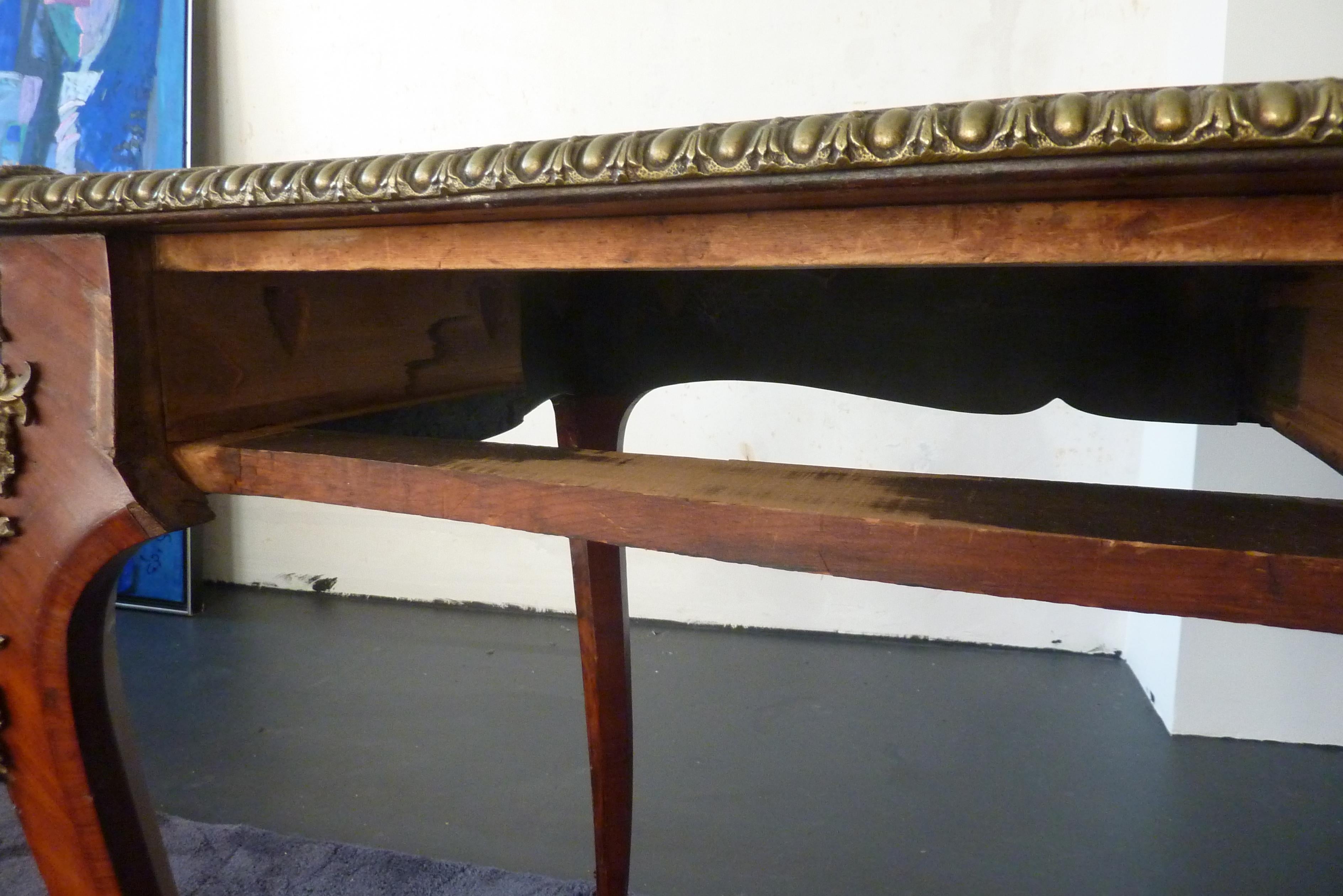 19th Century Rococo Louis XV Style Mahogany Flat Desk by James Winter and Sons For Sale 10