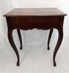 19th Century Rococo Mahogany Curved Legs Side End Table Good Original Condition