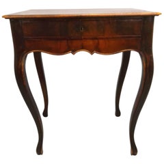 19th Century Rococo Mahogany Curved Legs Side End Table Good Original Condition