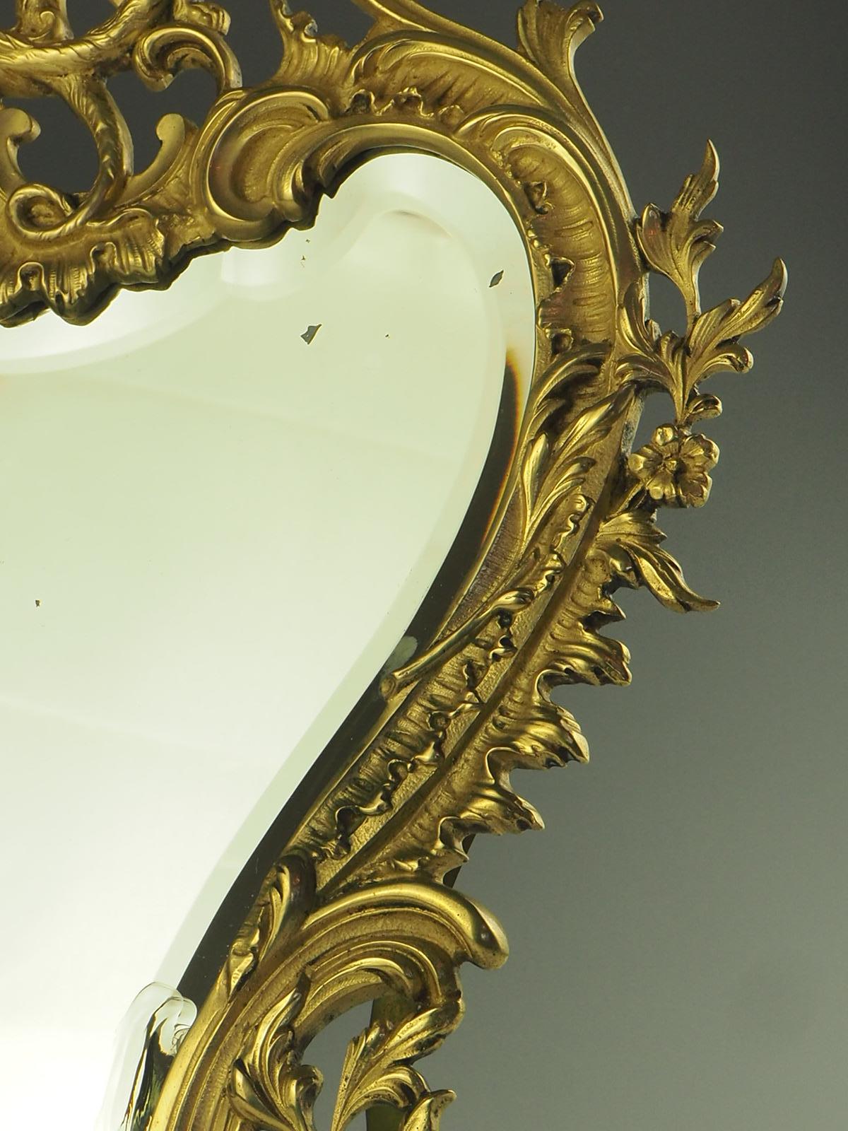 19th Century Rococo Revival Cartouche Bevelled Mirror 1