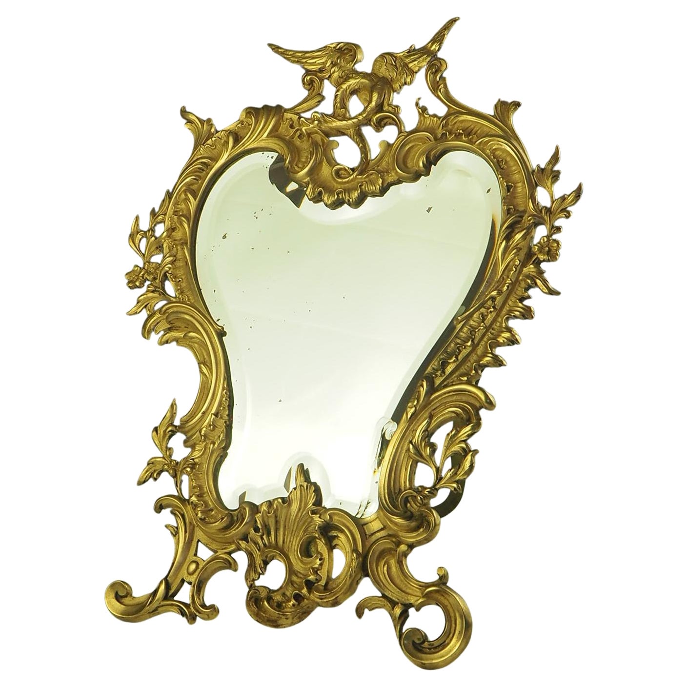 19th Century Rococo Revival Cartouche Bevelled Mirror