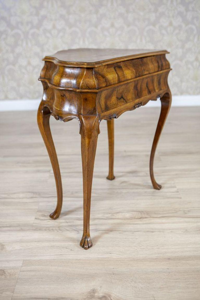 Wood 19th Century Rococo Revival Wall Console Table-Vanity in Rich Graining