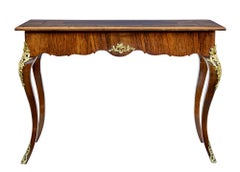 19th Century rococo revival walnut and ormolu inlaid table
