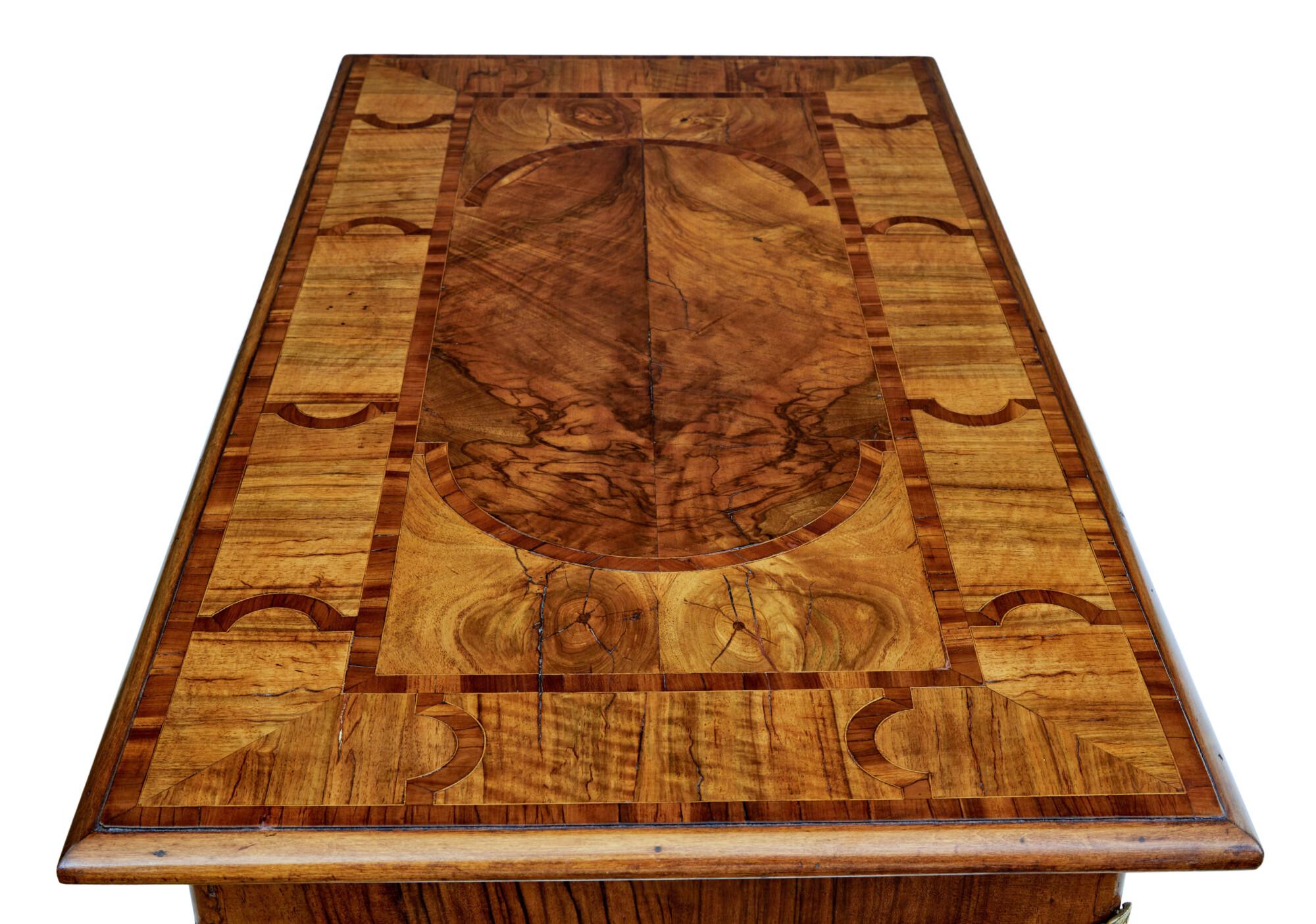 19th Century rococo revival walnut and ormolu inlaid table In Good Condition For Sale In Debenham, Suffolk