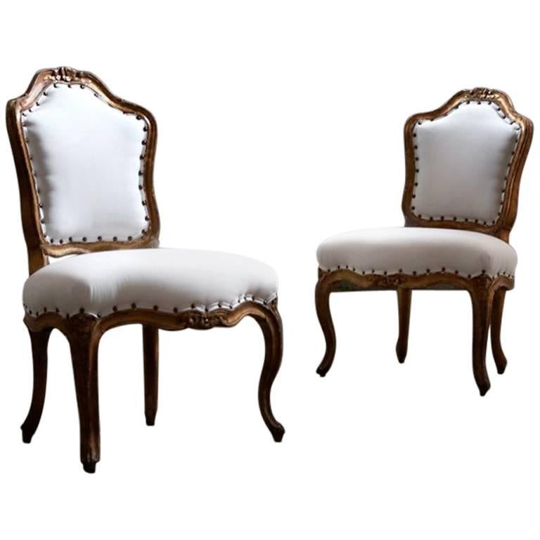 Chaises d'appoint rococo du XIXe siècle