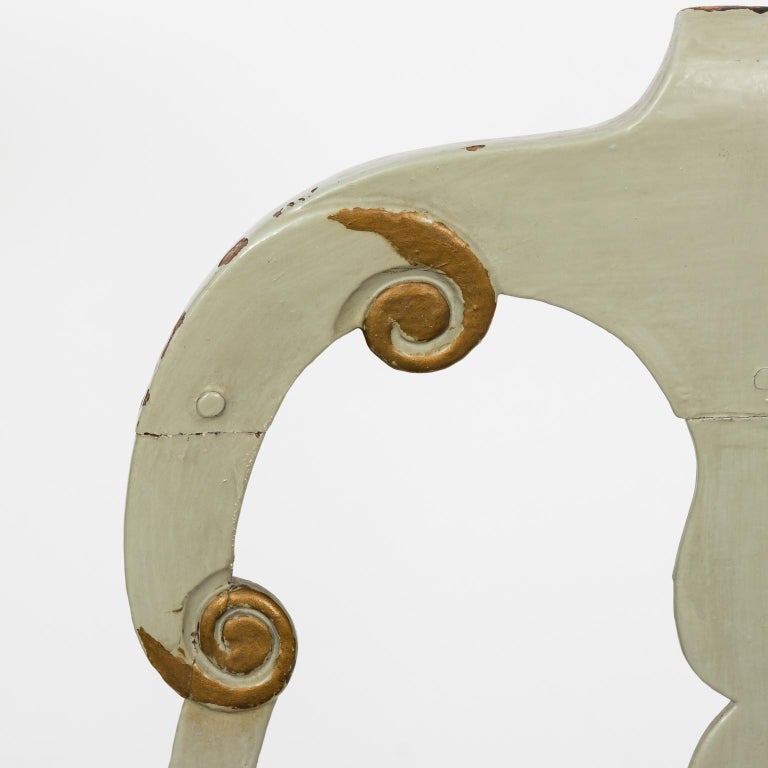 Splat Back Rococo 19th Century Rococo Style Armchair For Sale at 1stDibs