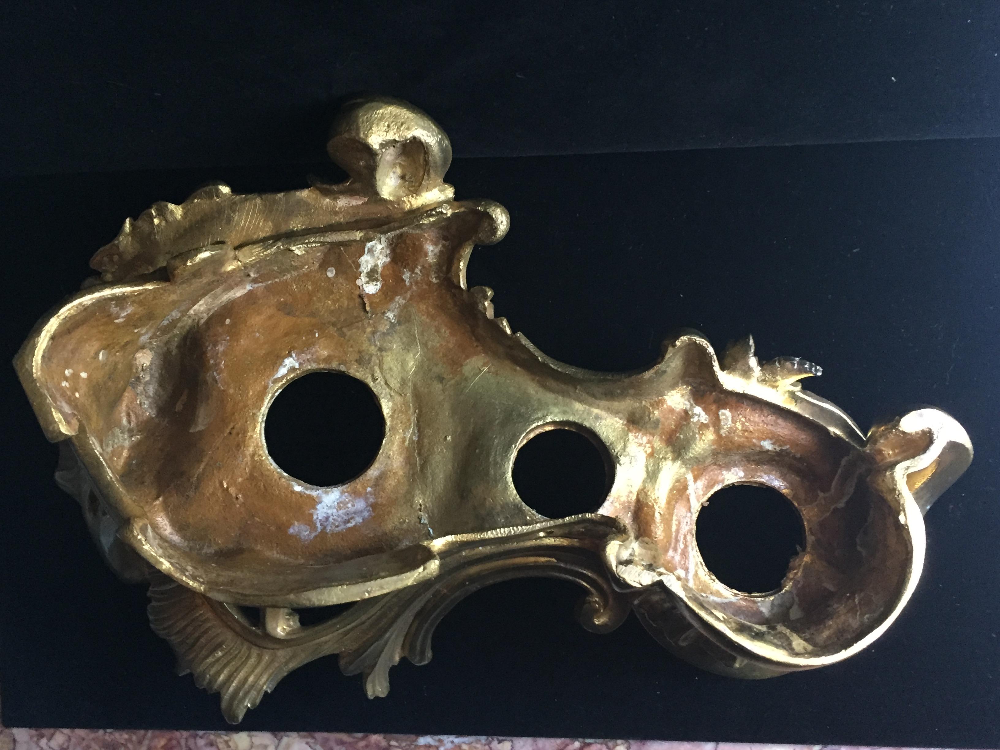 19th Century Rococo Style French Bronze Ormolu Desk Double Inkwell Encrier 1