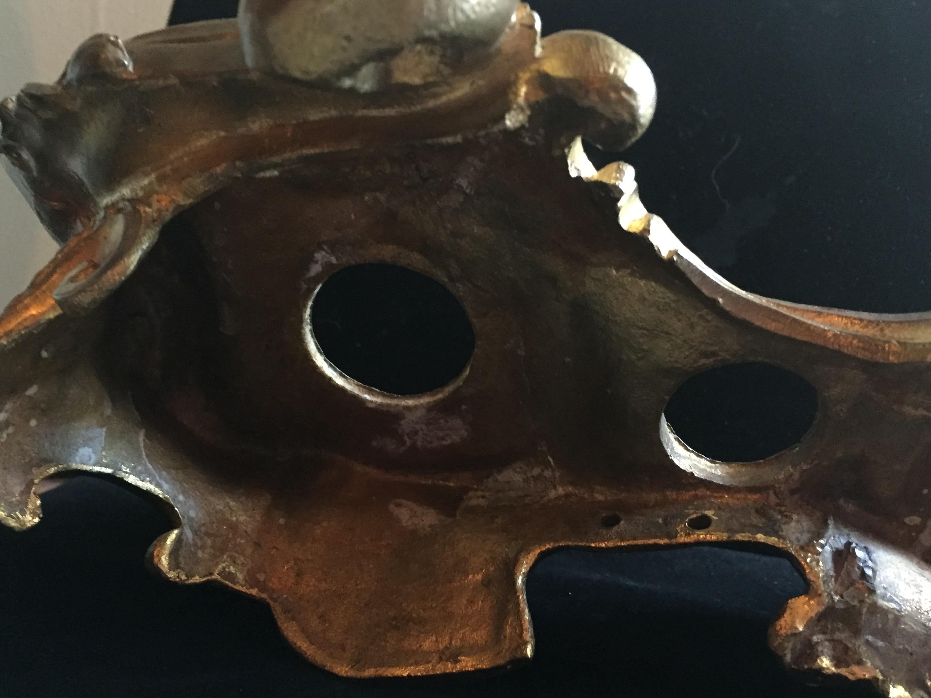 19th Century Rococo Style French Bronze Ormolu Desk Double Inkwell Encrier 3