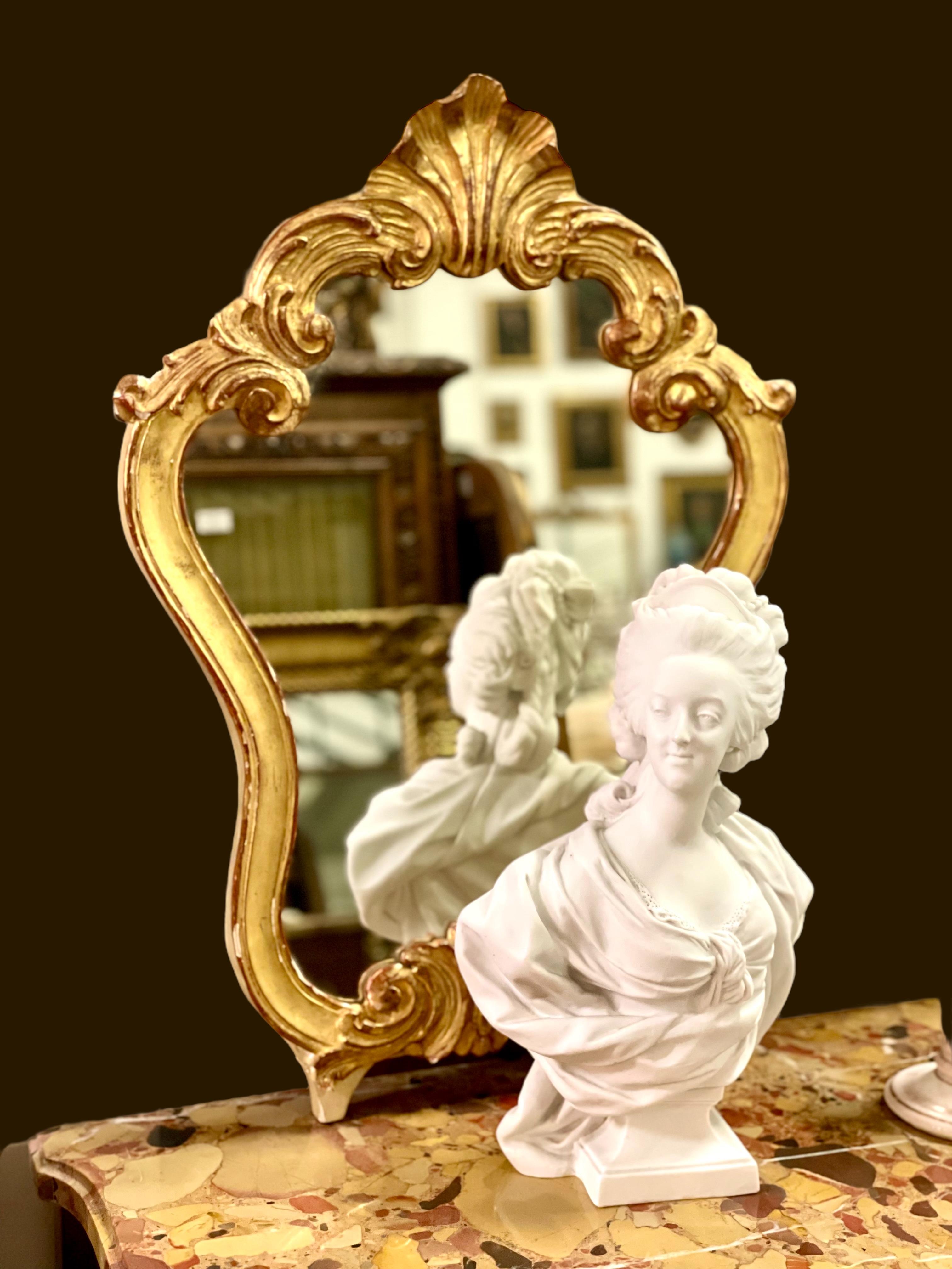19th Century Rococo Style Gilt Wall Mirror For Sale 7