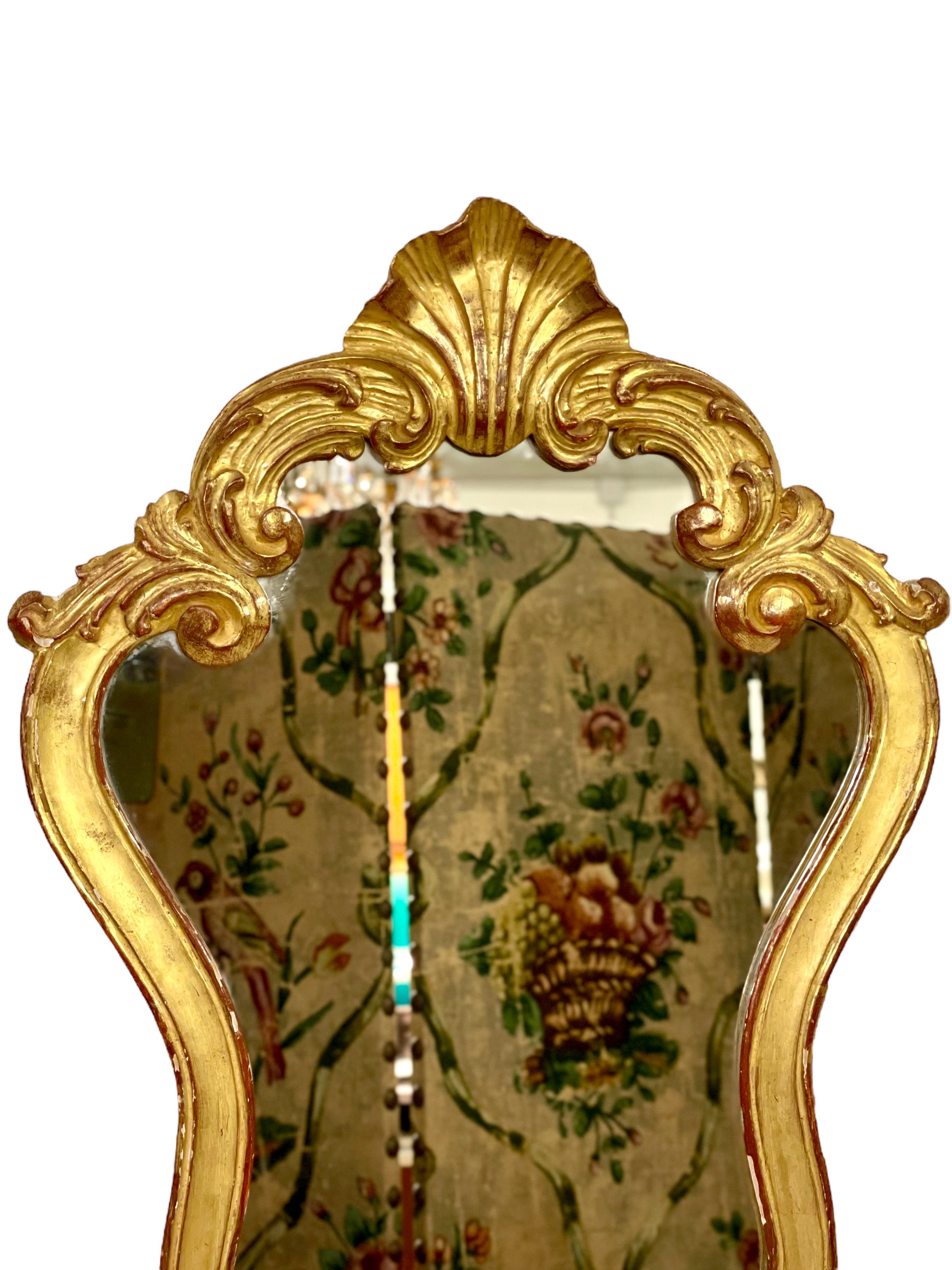 19th Century Rococo Style Gilt Wall Mirror For Sale 4