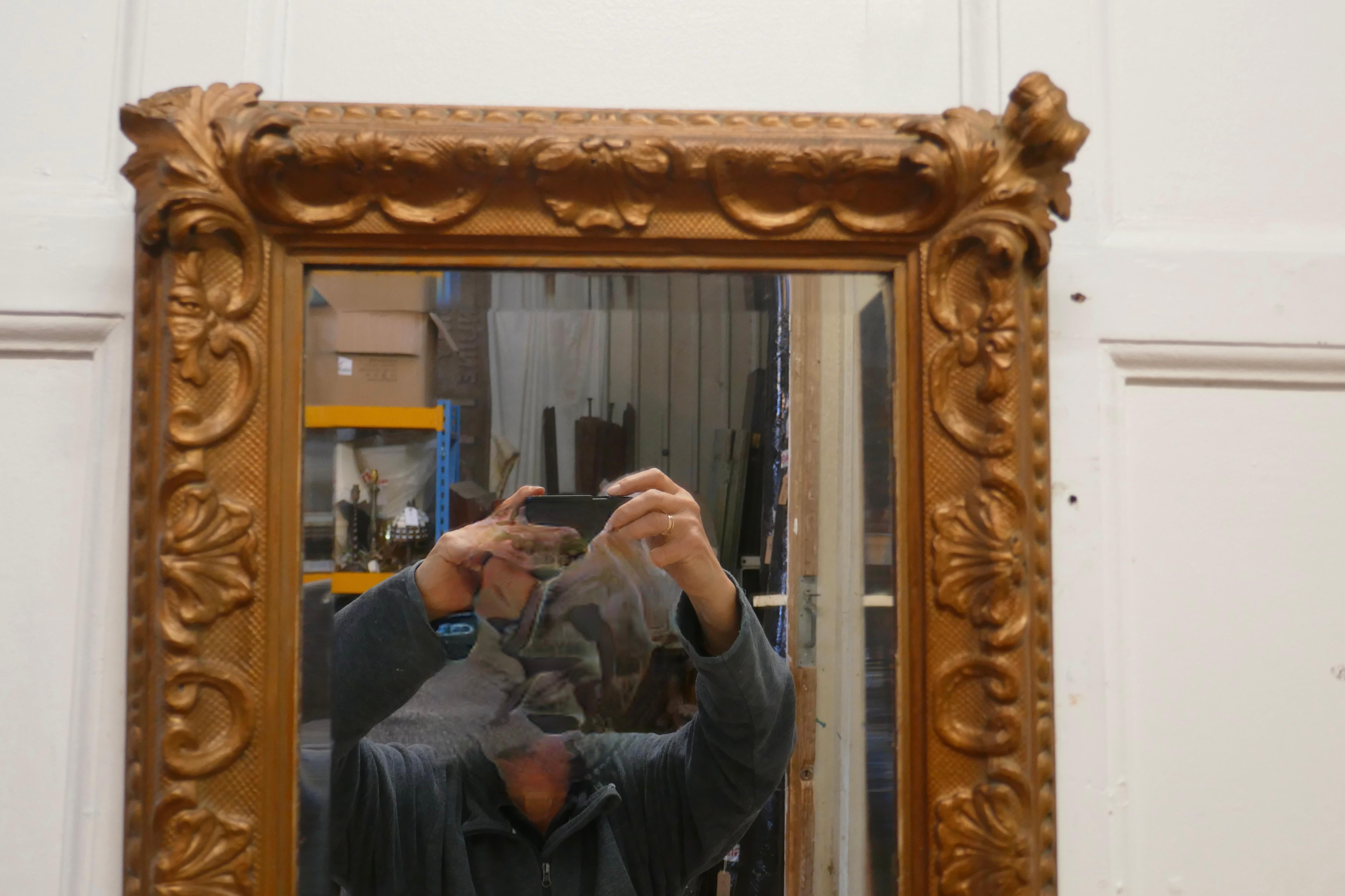 19th Century Rococo Style Giltwood Wall Mirror For Sale 1