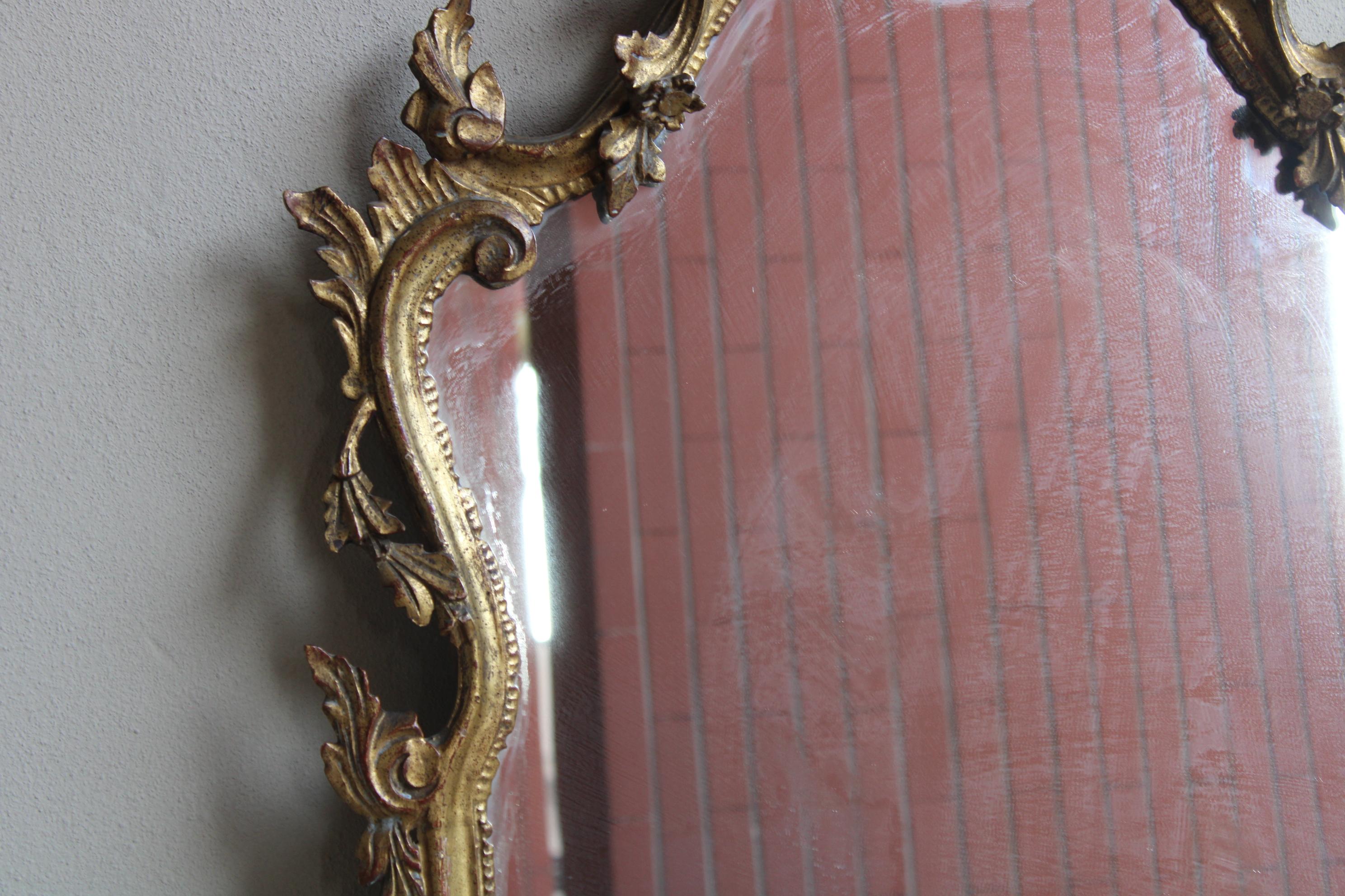 Italian 19th Century Rococo Style Wall Mirror  For Sale