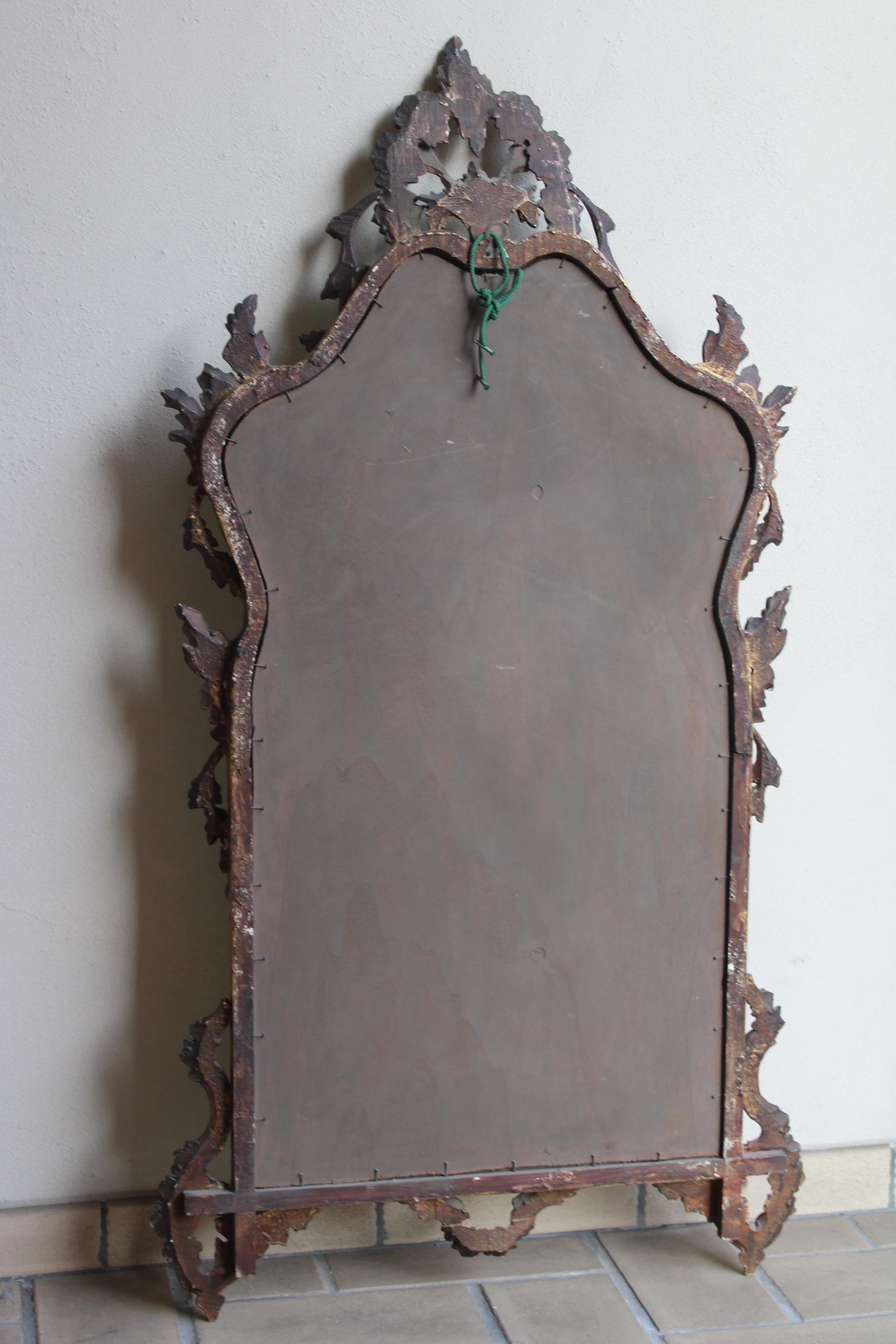 19th Century Rococo Style Wall Mirror  For Sale 1