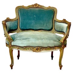 Silla Marquesa Ancha Estilo Rococó Siglo XIX