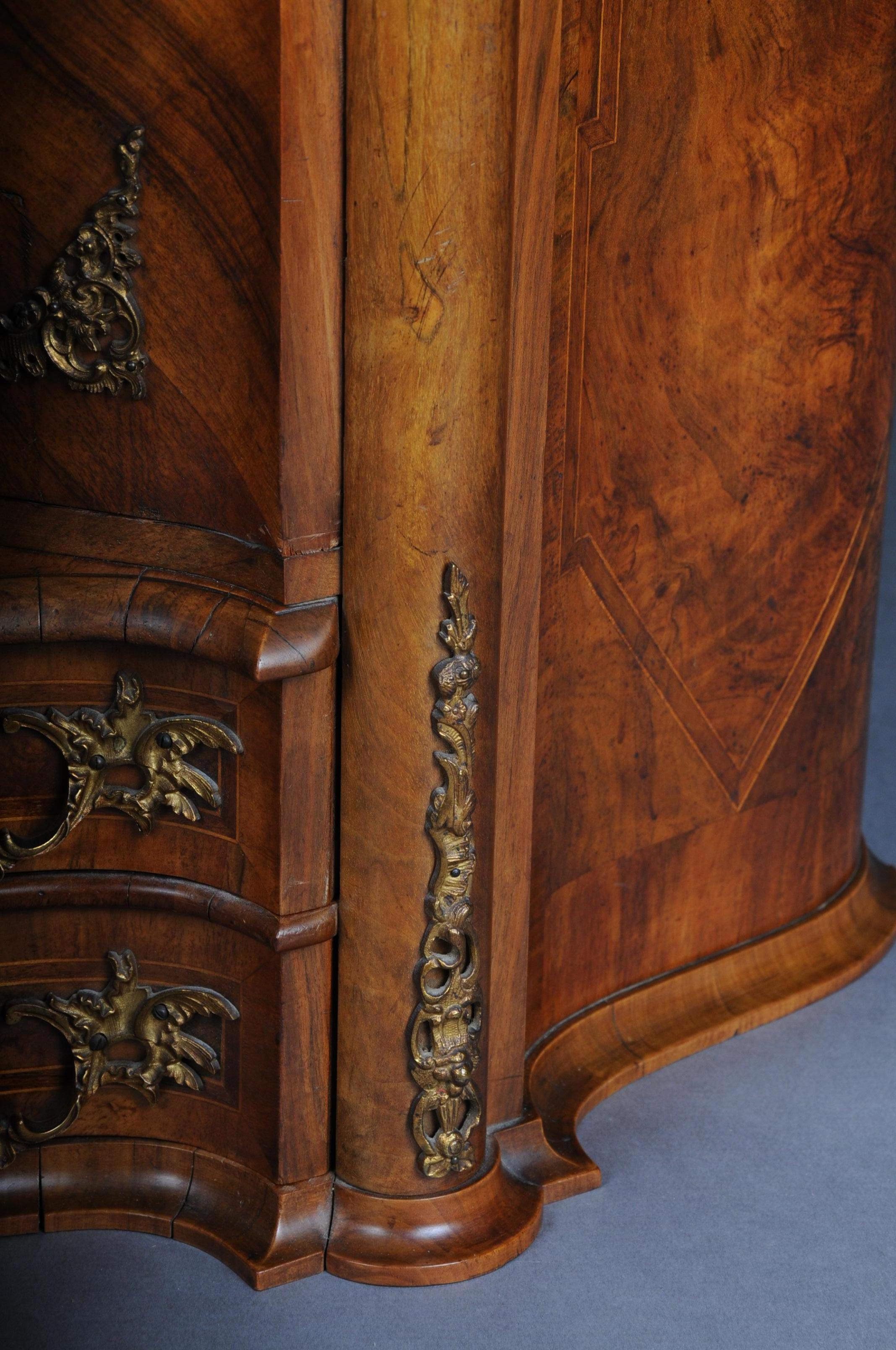 19th Century Rococo Top Cabinet Walnut Root, Germany For Sale 7