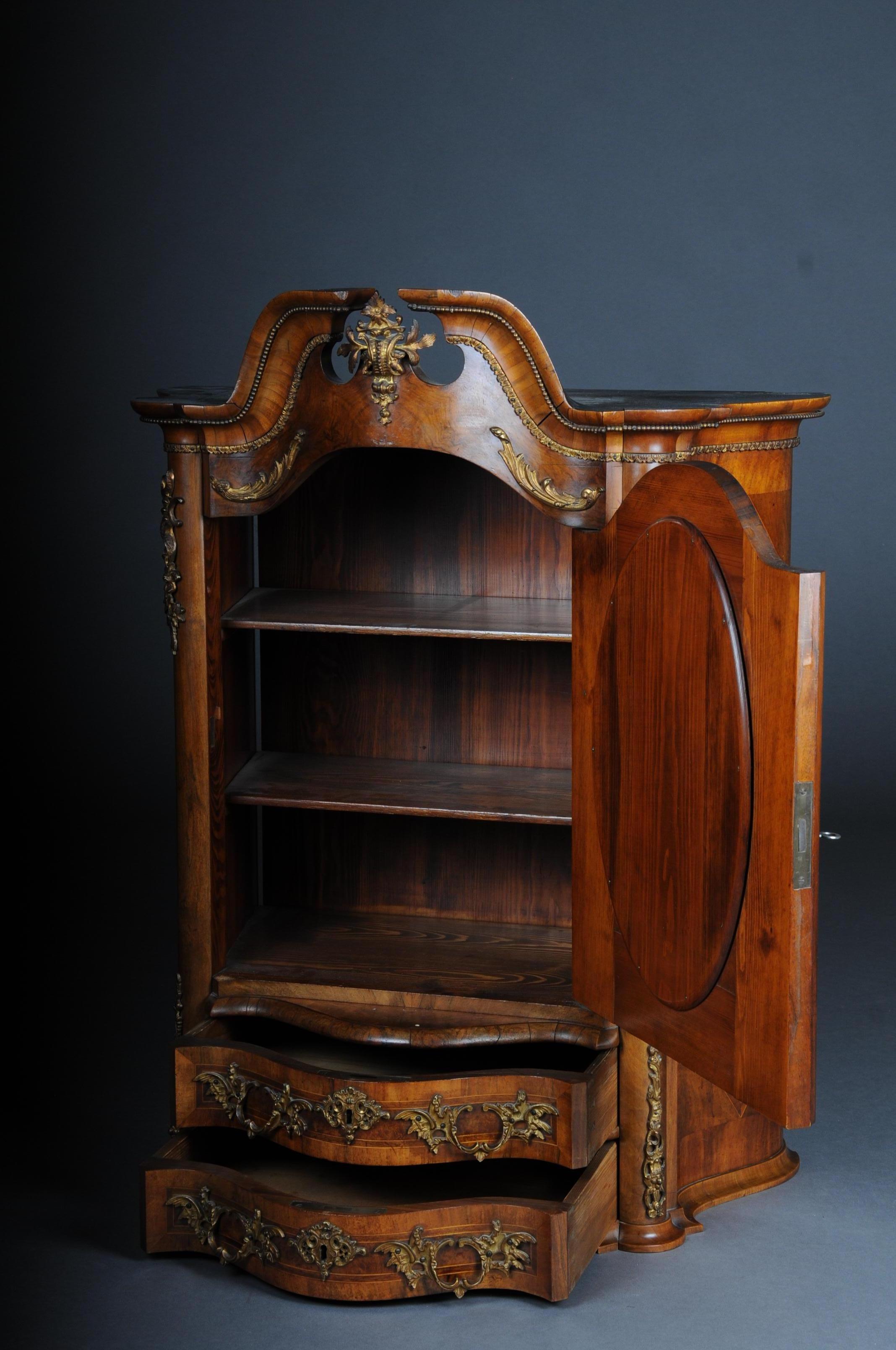 19th Century Rococo Top Cabinet Walnut Root, Germany For Sale 8